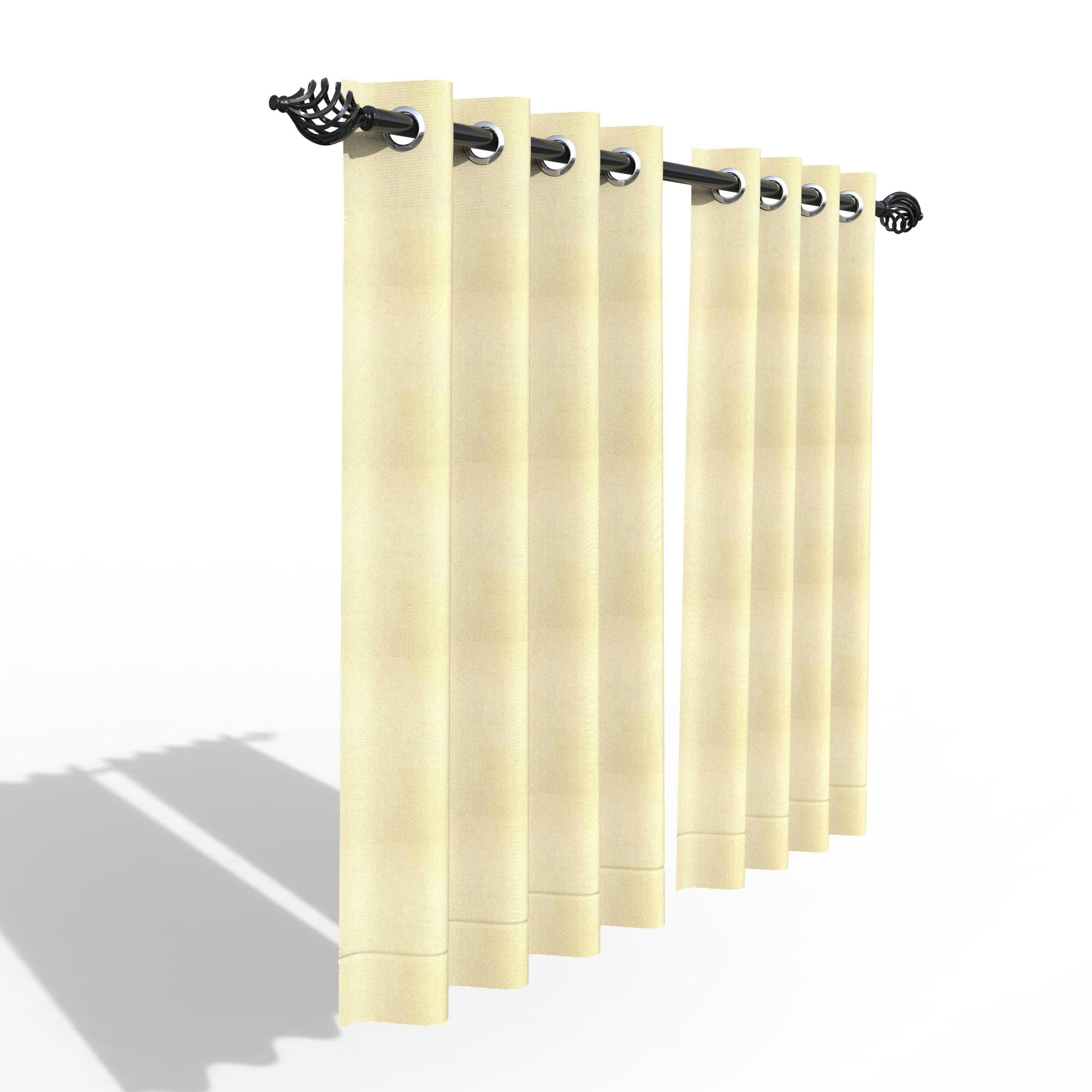 Fabrahome Light Filtering 4.5 Ft Jute Fabric Window Curtain ( Beige ) - WoodenTwist