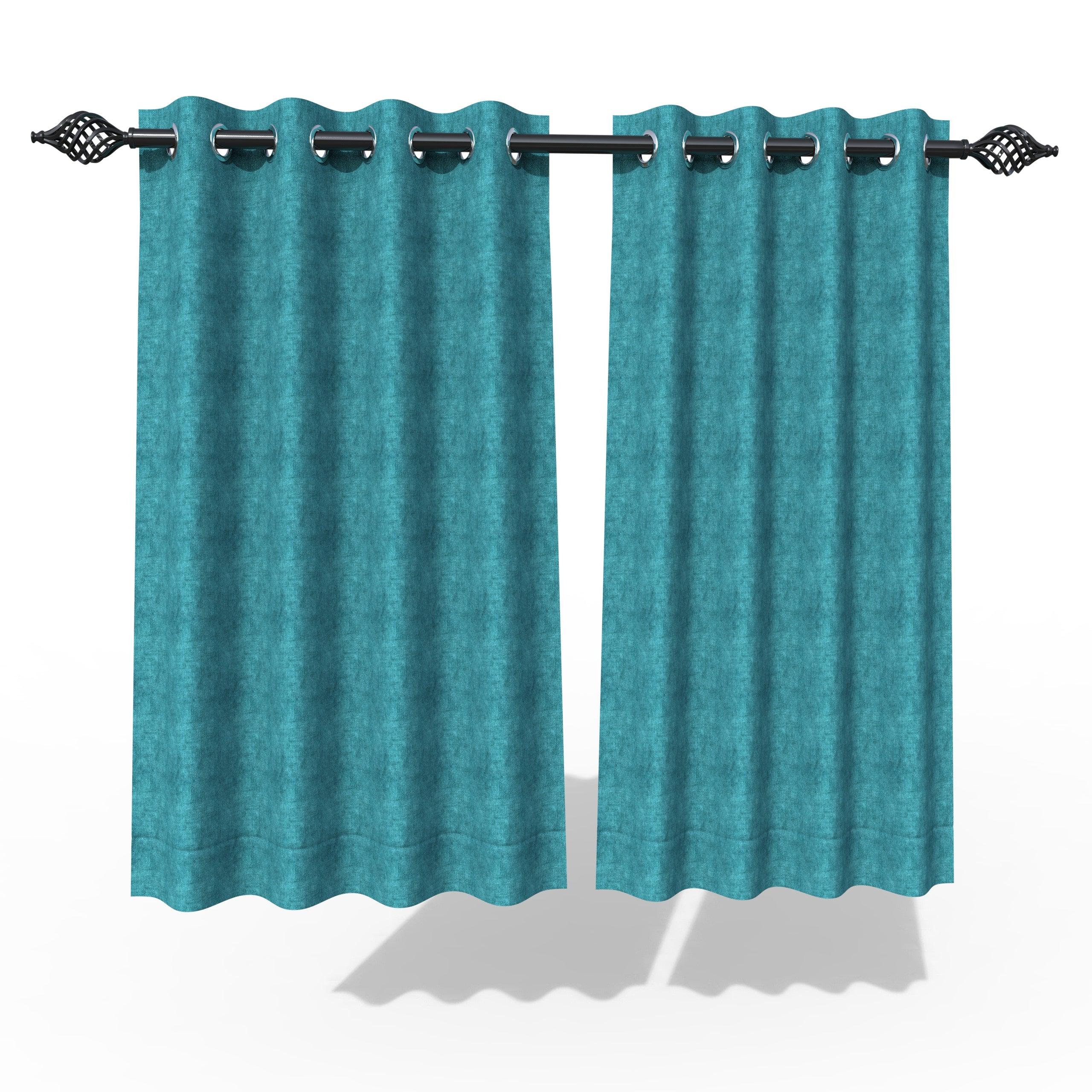 Fabrahome Light Filtering 4.5 Ft Suede Fabric Window Curtain ( Green ) - WoodenTwist