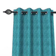 Fabrahome Light Filtering 4.5 Ft Suede Fabric Window Curtain ( Green ) - WoodenTwist