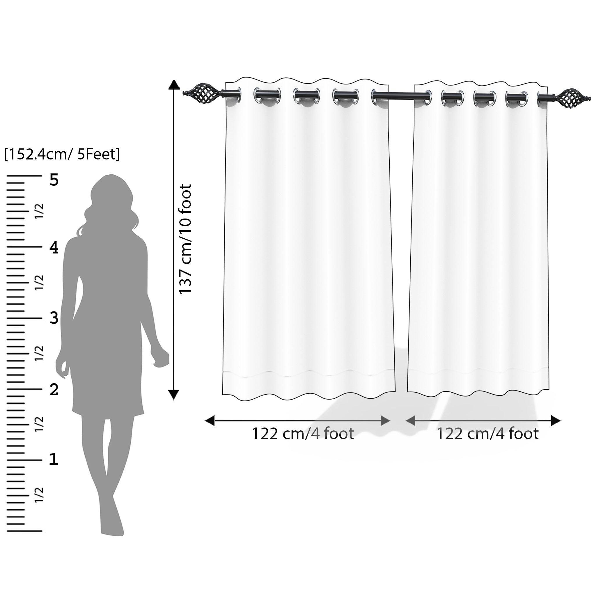 Fabrahome Light Filtering 4.5 Ft Holland Fabric Window Curtain ( Mustard ) - WoodenTwist