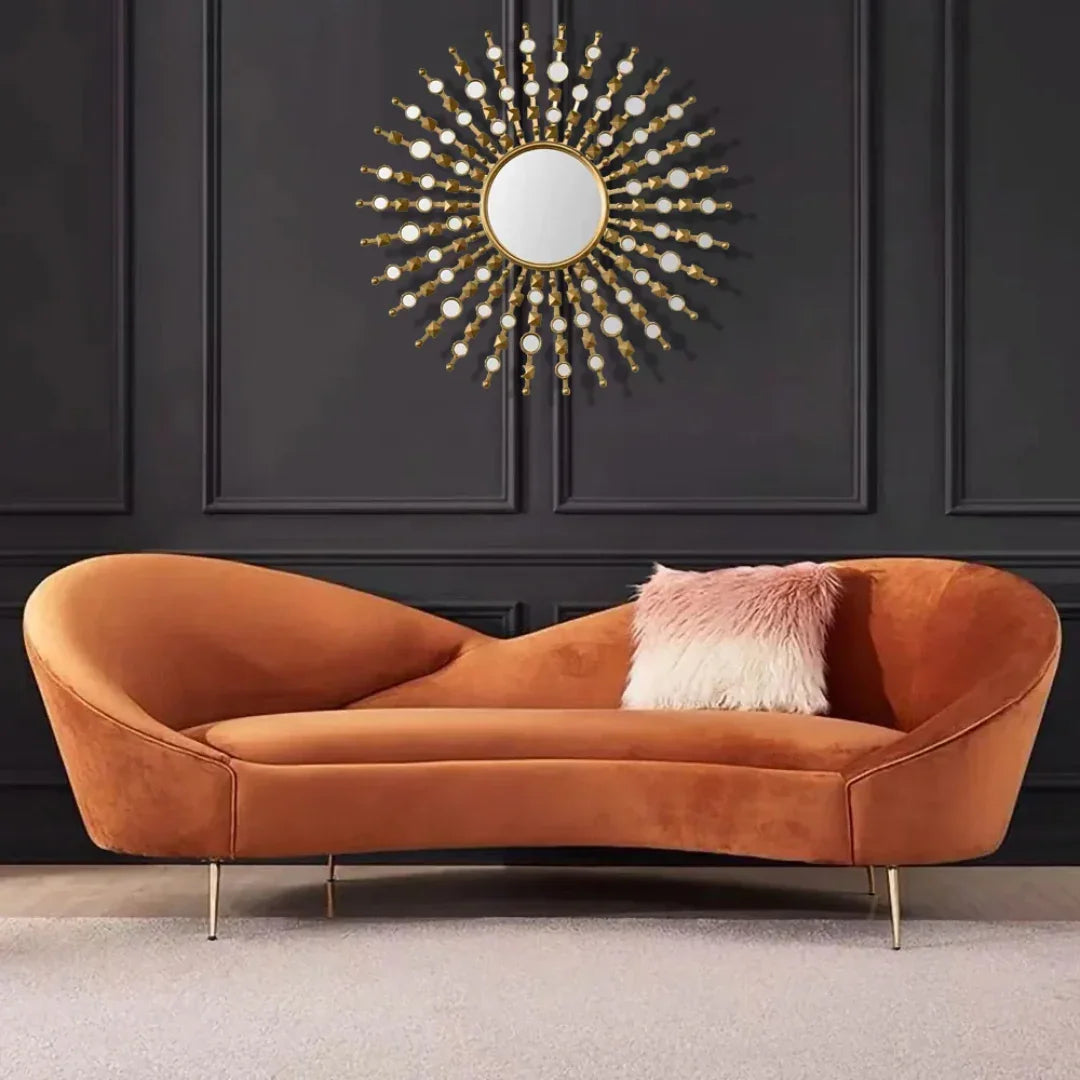 Heloev Curved Chaise Lounge Sofa