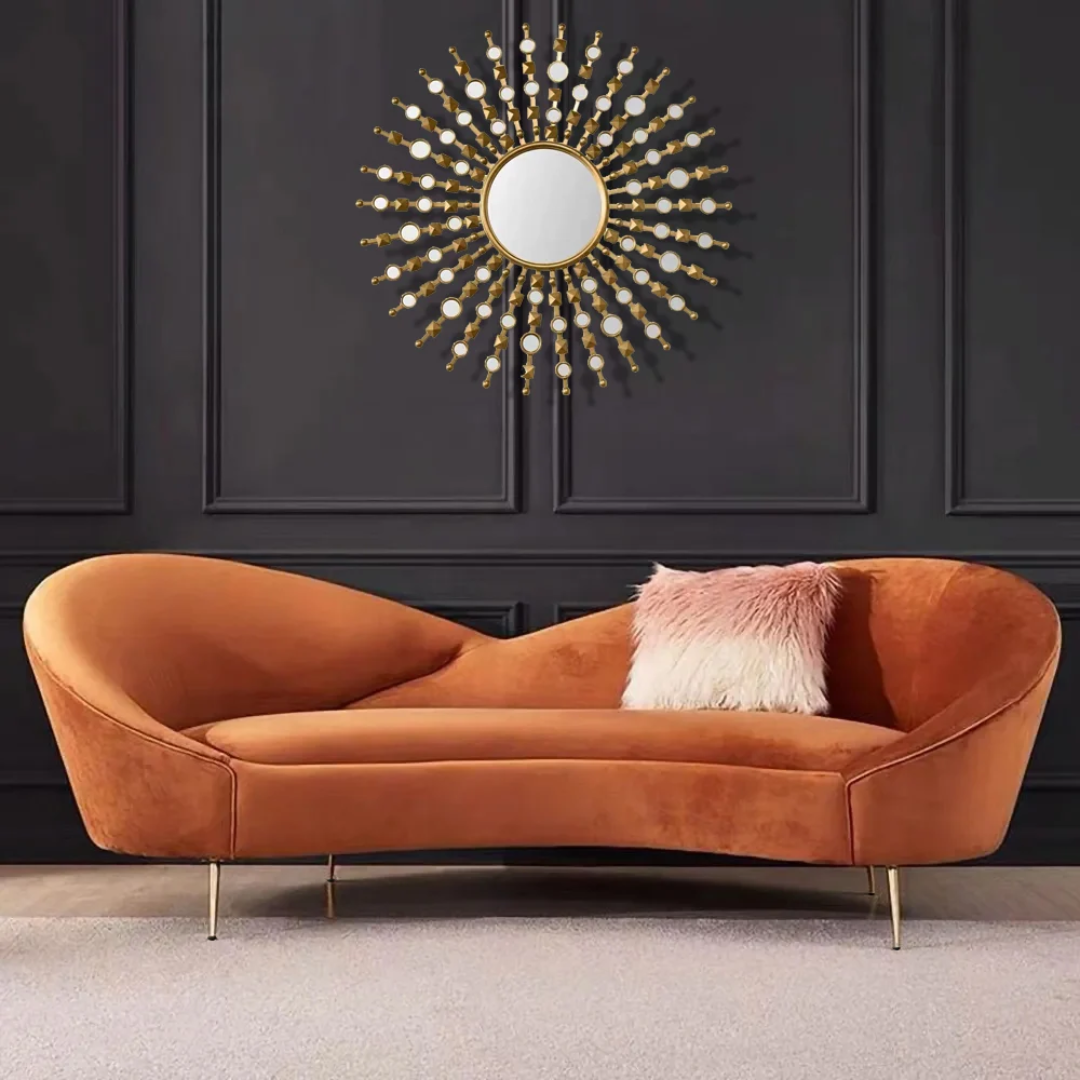Curved 3-Seater Chaise Lounge Sofa