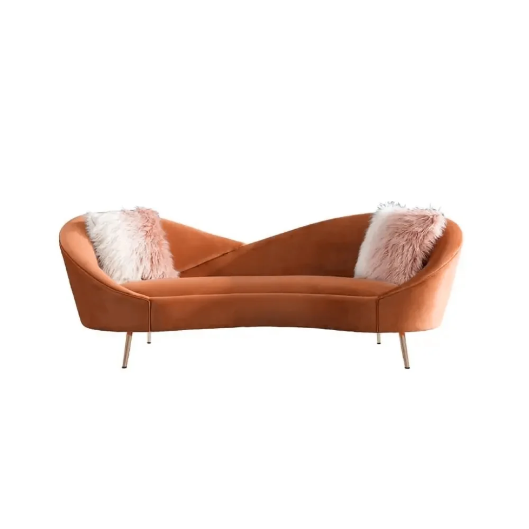 Curved 3-Seater Chaise Lounge Sofa