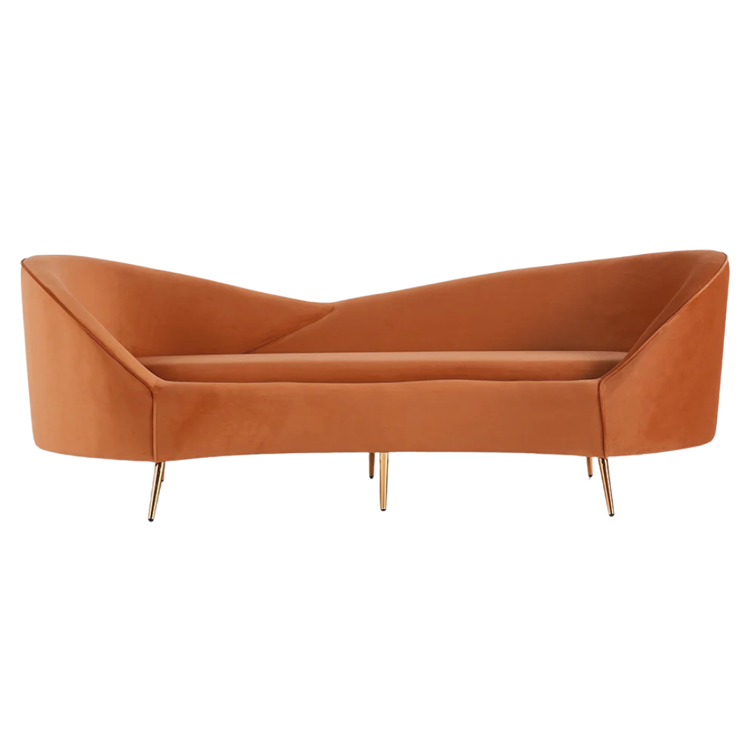Curved 3-Seater Chaise Lounge Sofa