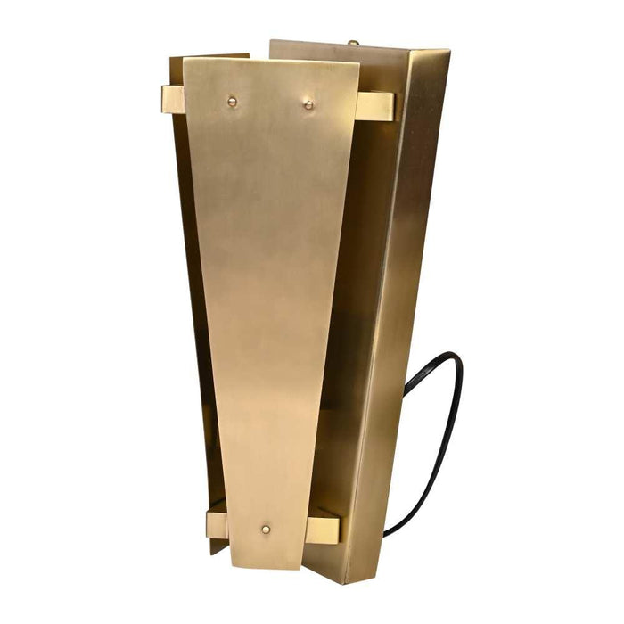 Tri-Angular Antique Brass Wall Lamp - WoodenTwist