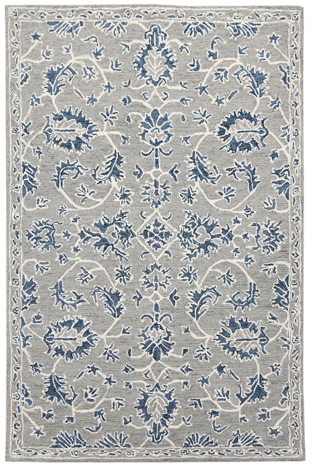 Carpet Gray Wool Romania Hand-Tufted - WoodenTwist