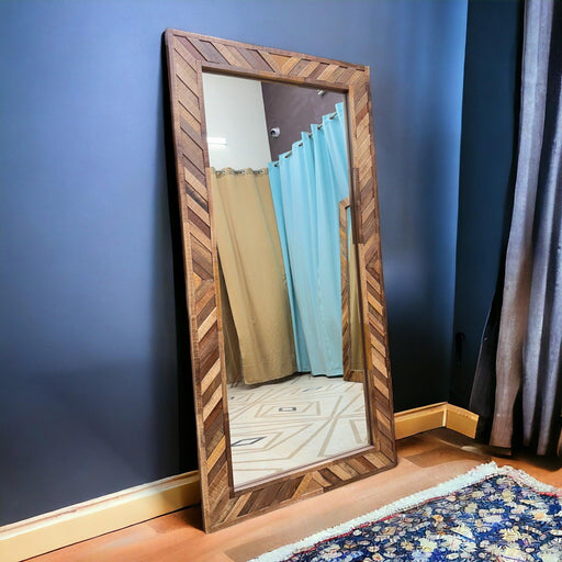 Traditional wooden mirror