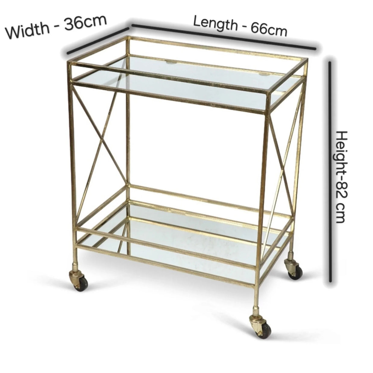 Decorative bar cart