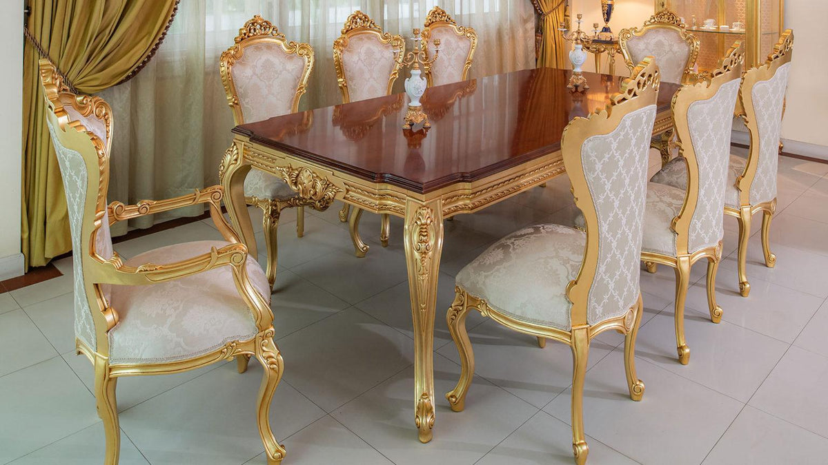 Precious luxury teak dining set for 8