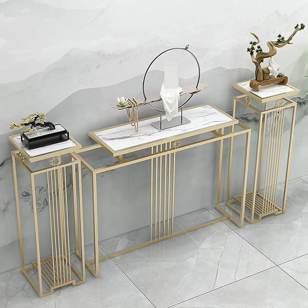 A 3-Piece Marble Console Set