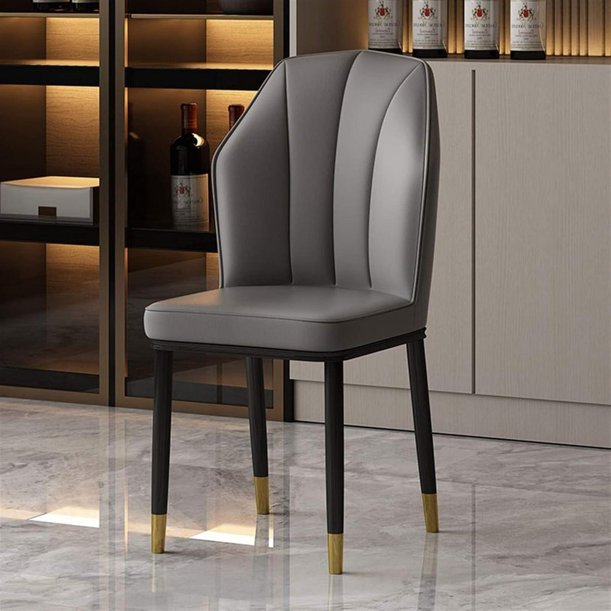 Derby PU Leather Dining Chair