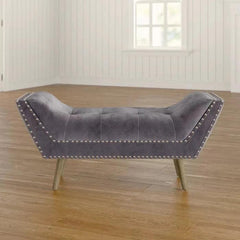 Wooden Twist Button Tufted Loto Modernize Solid Wood Couch Chaise Lounge - WoodenTwist