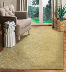 Hand Tufted Canyan Golden Color Carpet - WoodenTwist