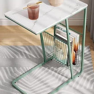 Luxurious Grey Iron Rectangle Side Table - Main Image