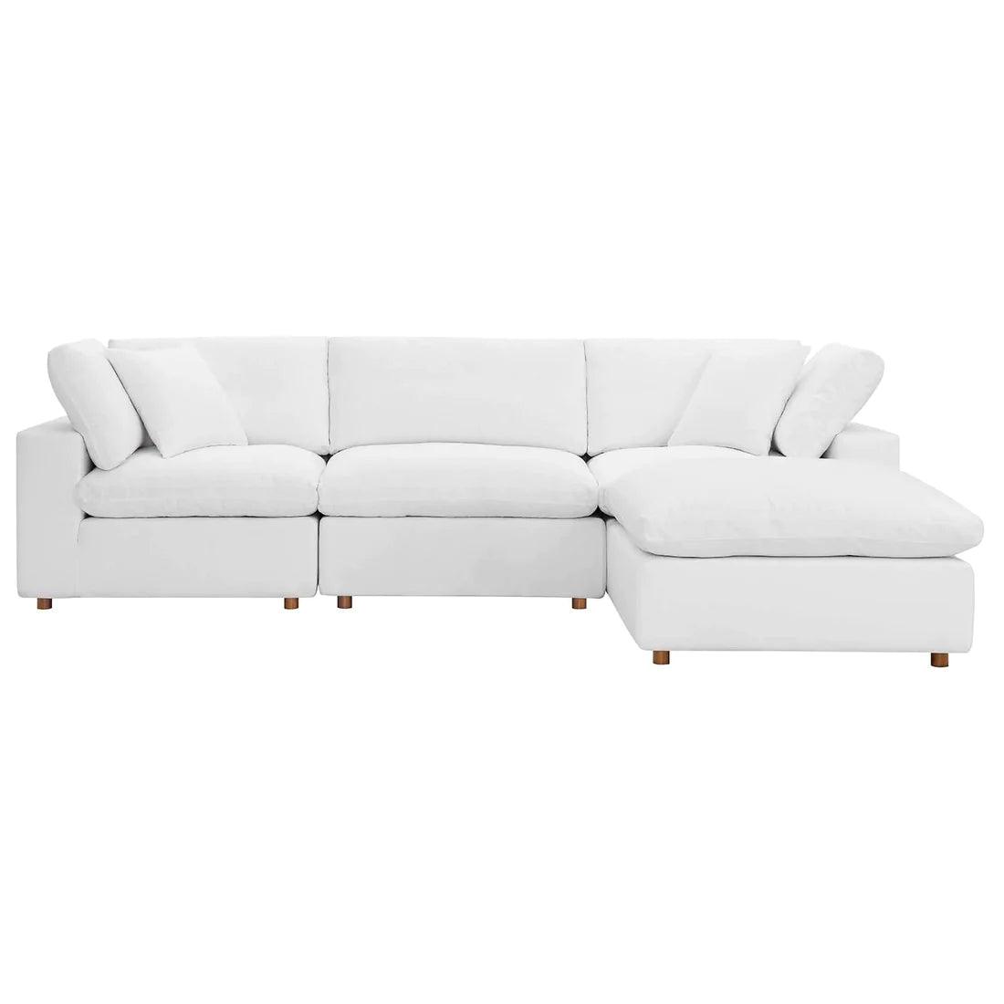 Wooden Twist Modernize Relleno L-Shape 4 Piece Sectional Sofa Set - WoodenTwist