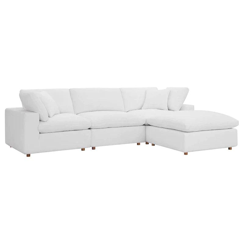 Wooden Twist Modernize Relleno L-Shape 4 Piece Sectional Sofa Set - WoodenTwist