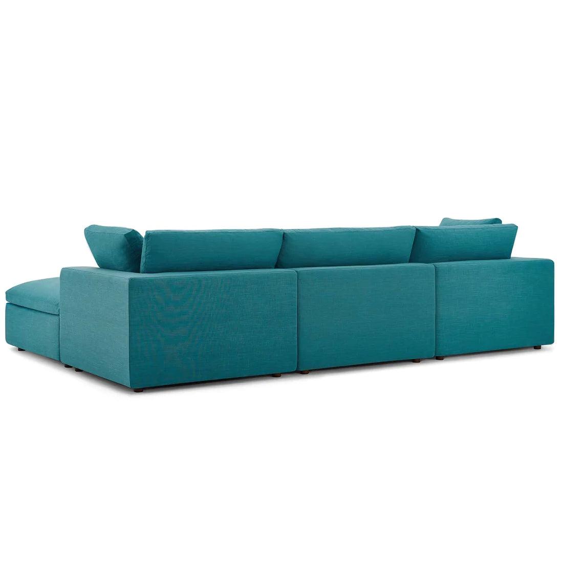 Wooden Twist Modernize Relleno L-Shape 4 Piece Sectional Sofa Set - WoodenTwist