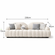 ELARA Ribbed Boucle 3-Seater Sofa