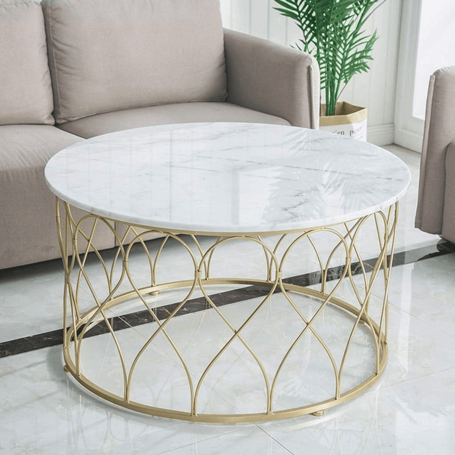 Marble finish with golden legs