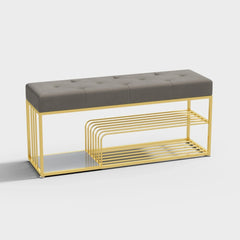 Elegant bench with gold frame 