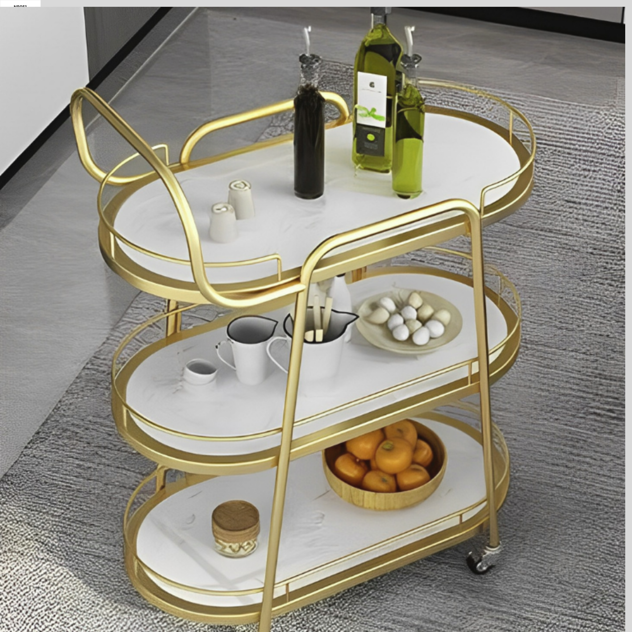 Elegant serving trolley 