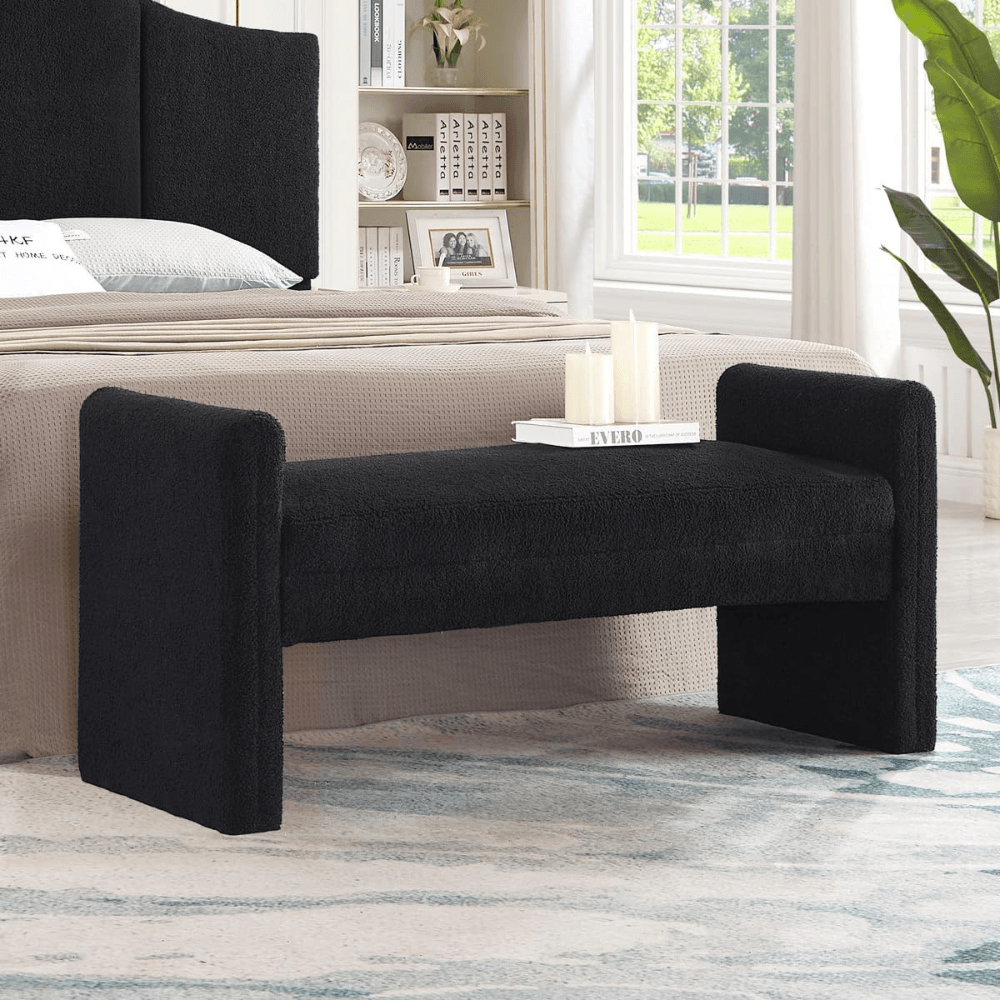 Hropzy Armrest Ottoman Bench
