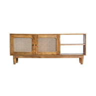 Wooden Twist Cavity Carved Mango Wood Coffee Table Rustic Living Room Centerpiece - WoodenTwist
