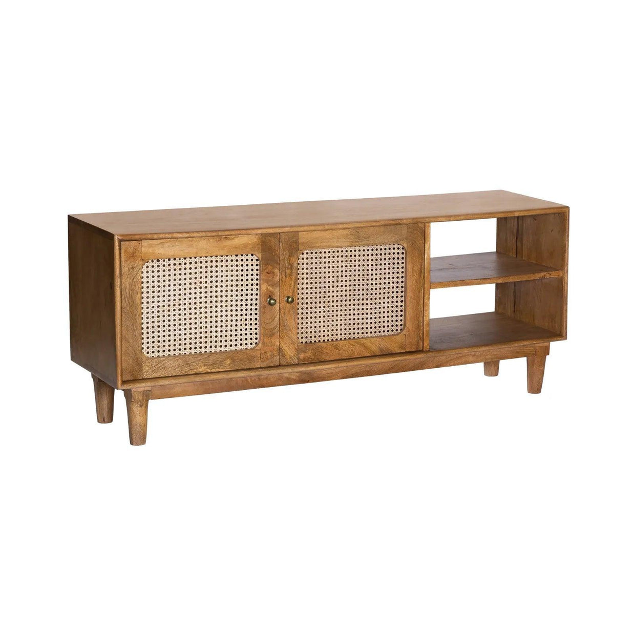 Wooden Twist Cavity Carved Mango Wood Coffee Table Rustic Living Room Centerpiece - WoodenTwist