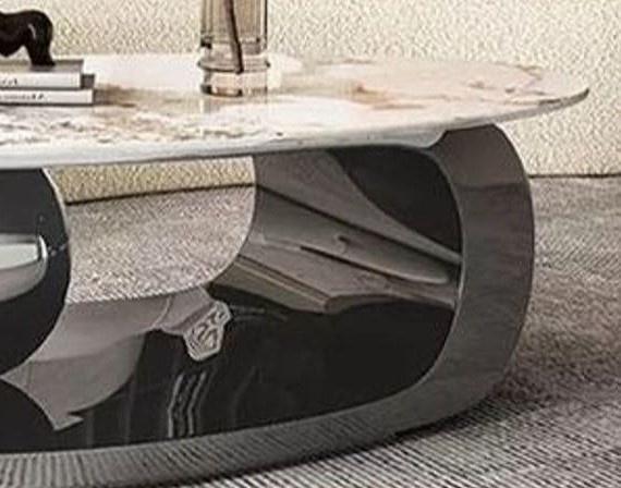 Elegant Oval Table with Marble Top