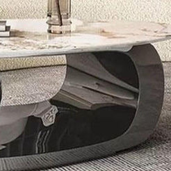 Elegant Oval Table with Marble Top