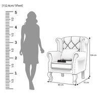 Majestic Wing Chair for Living Room/Home/Offices - WoodenTwist