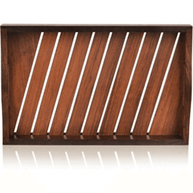 Sheesham wood engraved serving tray close-up of engraving