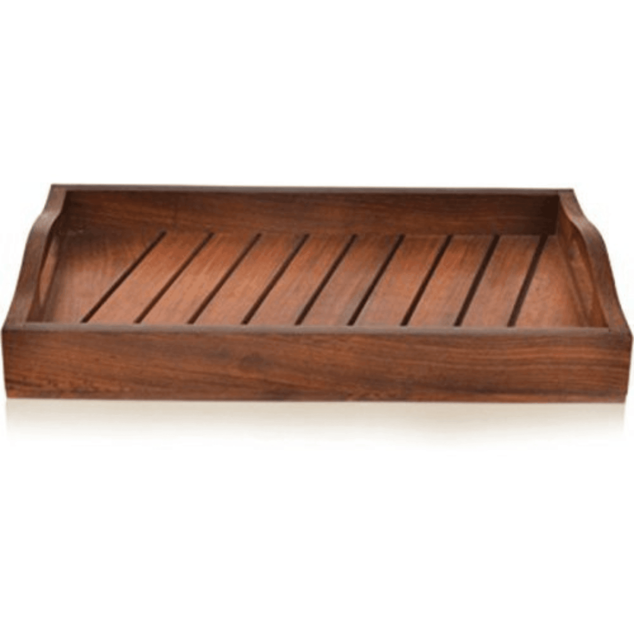 Sheesham wood engraved serving tray - top view