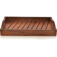 Sheesham wood engraved serving tray - top view