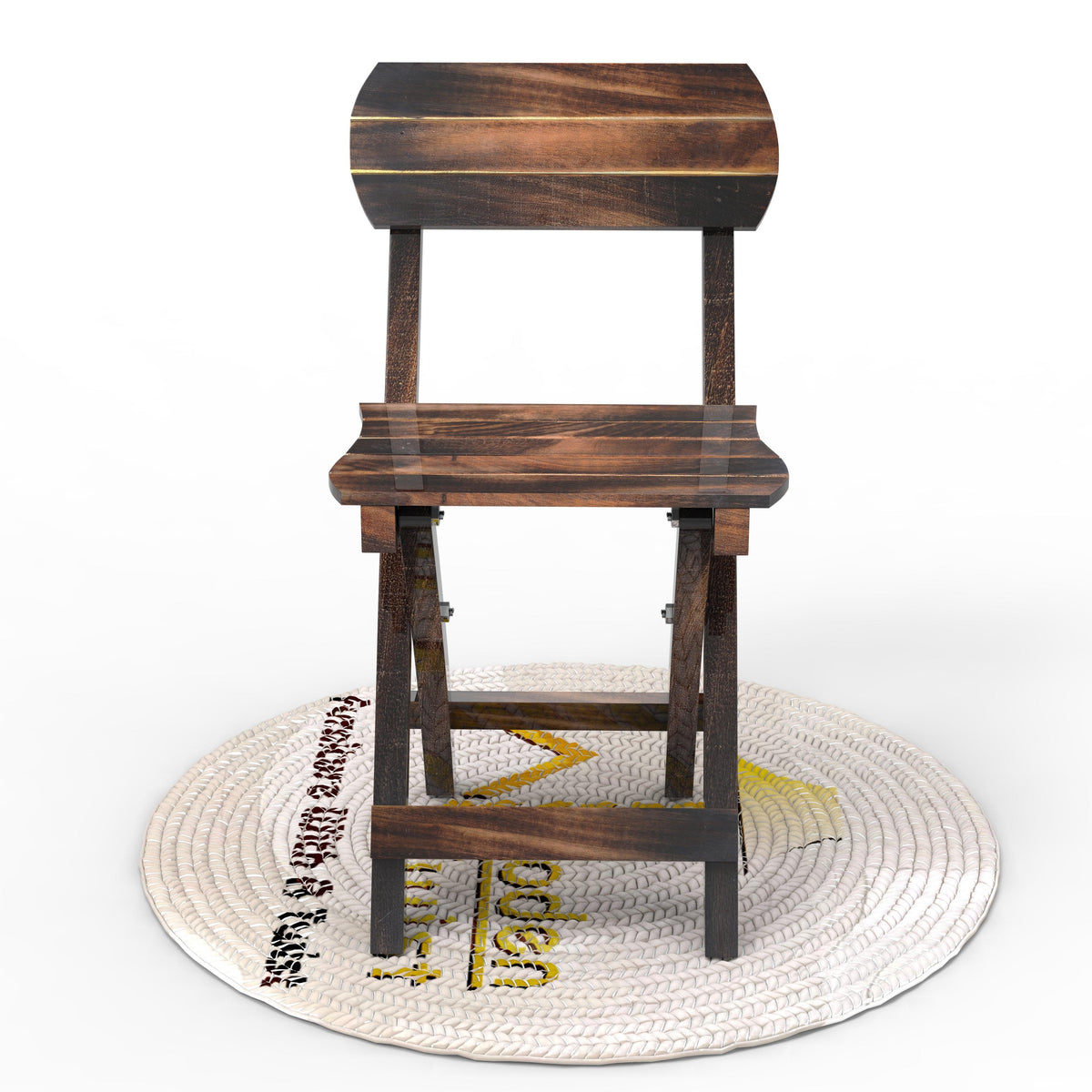 Antique Mango Wood Chair for Kids - Front View