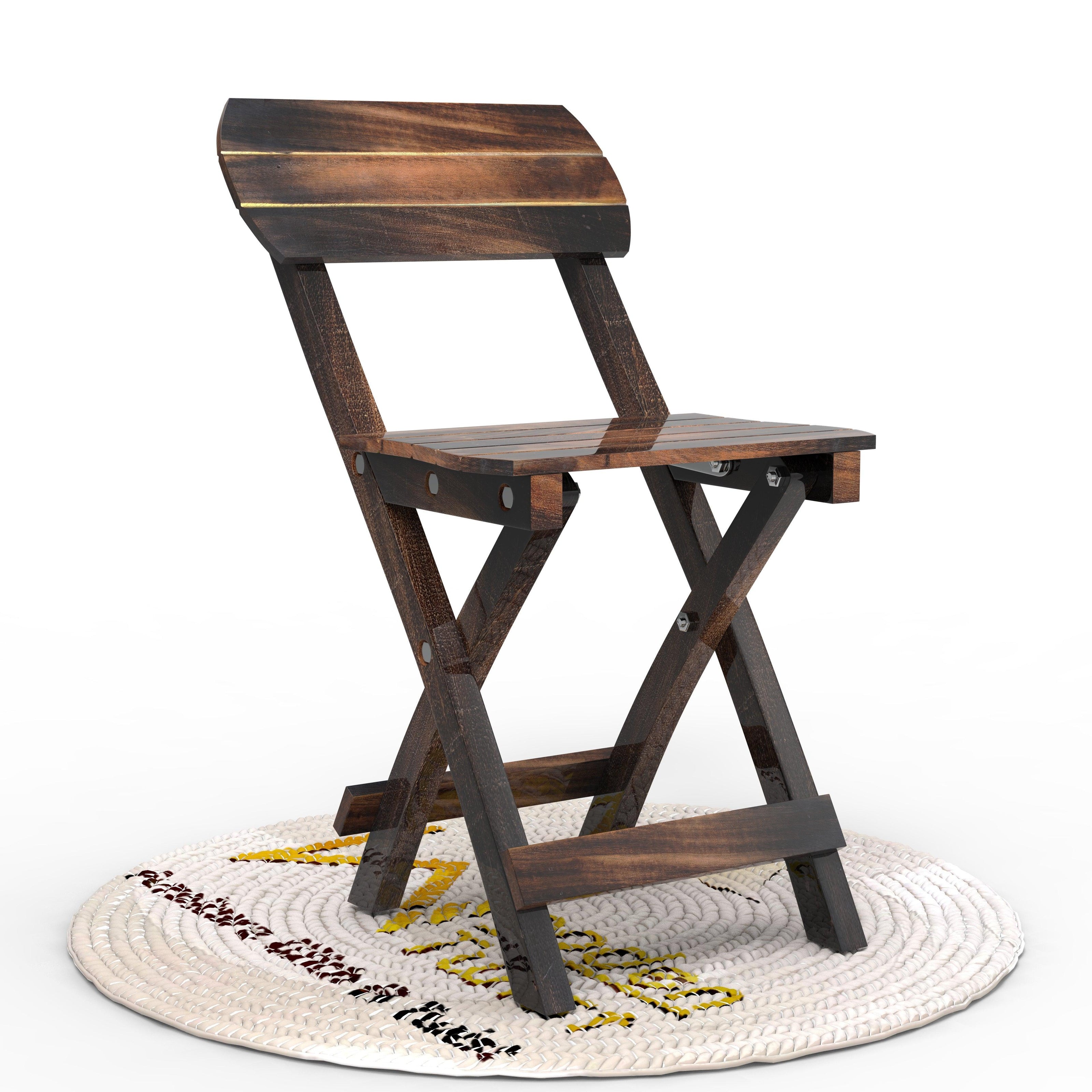 Antique Mango Wood Chair for Kids - Detail View