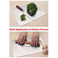 Wooden Twist Convoy Extra Large Stainless Steel Chopping Board Food Grade Cutting, Slicing, Serving Board, Heavy-Duty Butcher Block - WoodenTwist