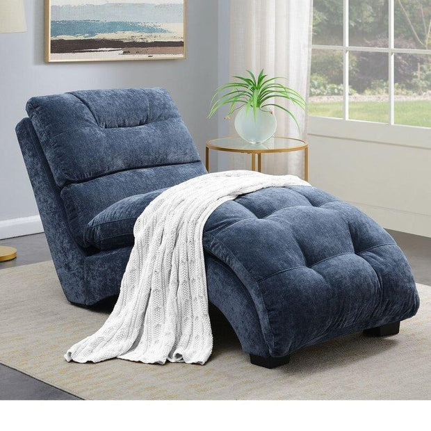 Wooden Twist Button Tufted Modernize Solid Wood Couch Chaise Lounge - WoodenTwist