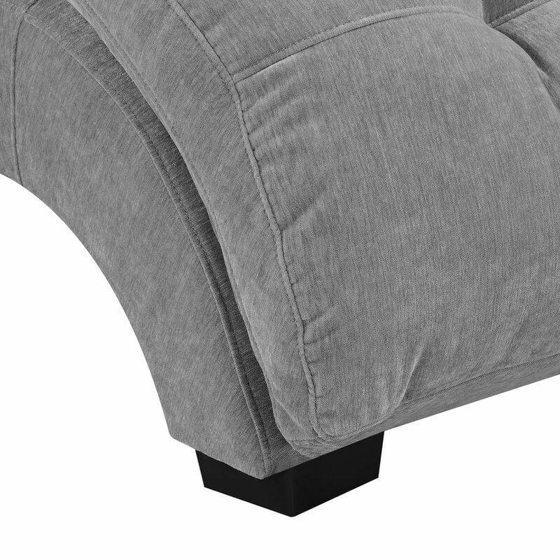 Wooden Twist Button Tufted Modernize Solid Wood Couch Chaise Lounge - WoodenTwist