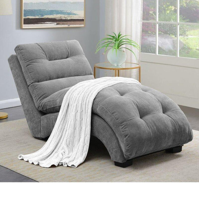 Modus Button Tufted Chaise Lounge Couch for Living Room - view 2