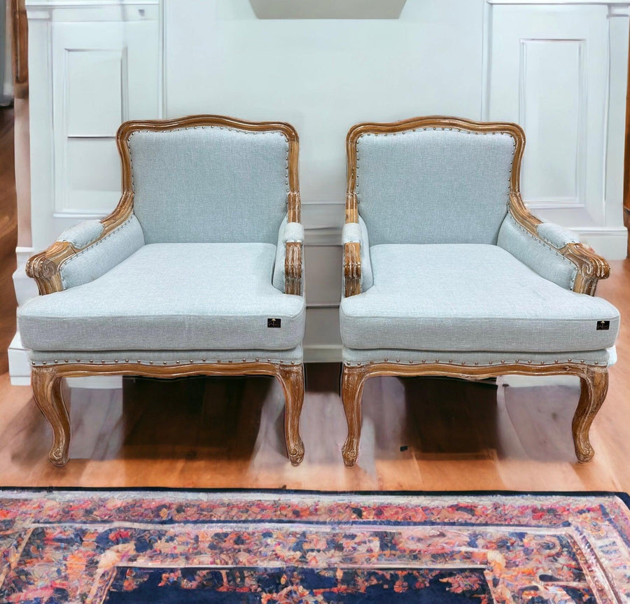 Light Blue Polyester Upholstery