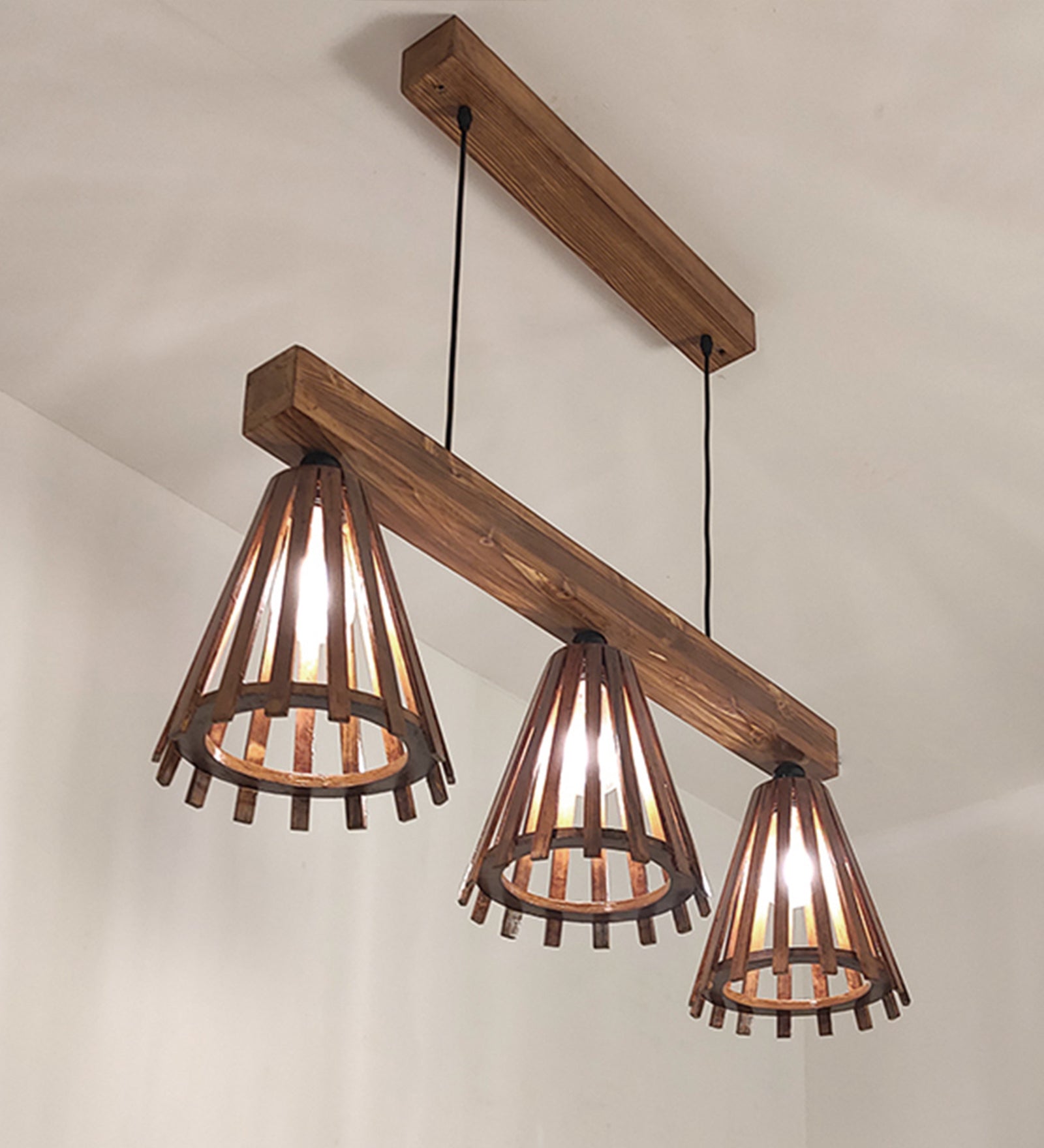 Funnel Brown 3 Series Hanging Lamp