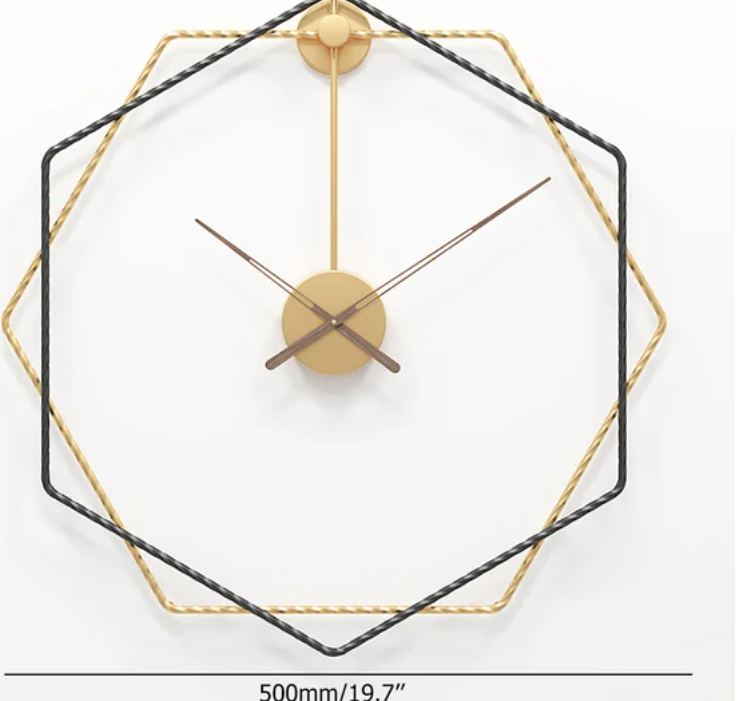 Golden and black metal accents 