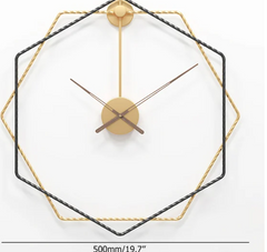 Golden and black metal accents 