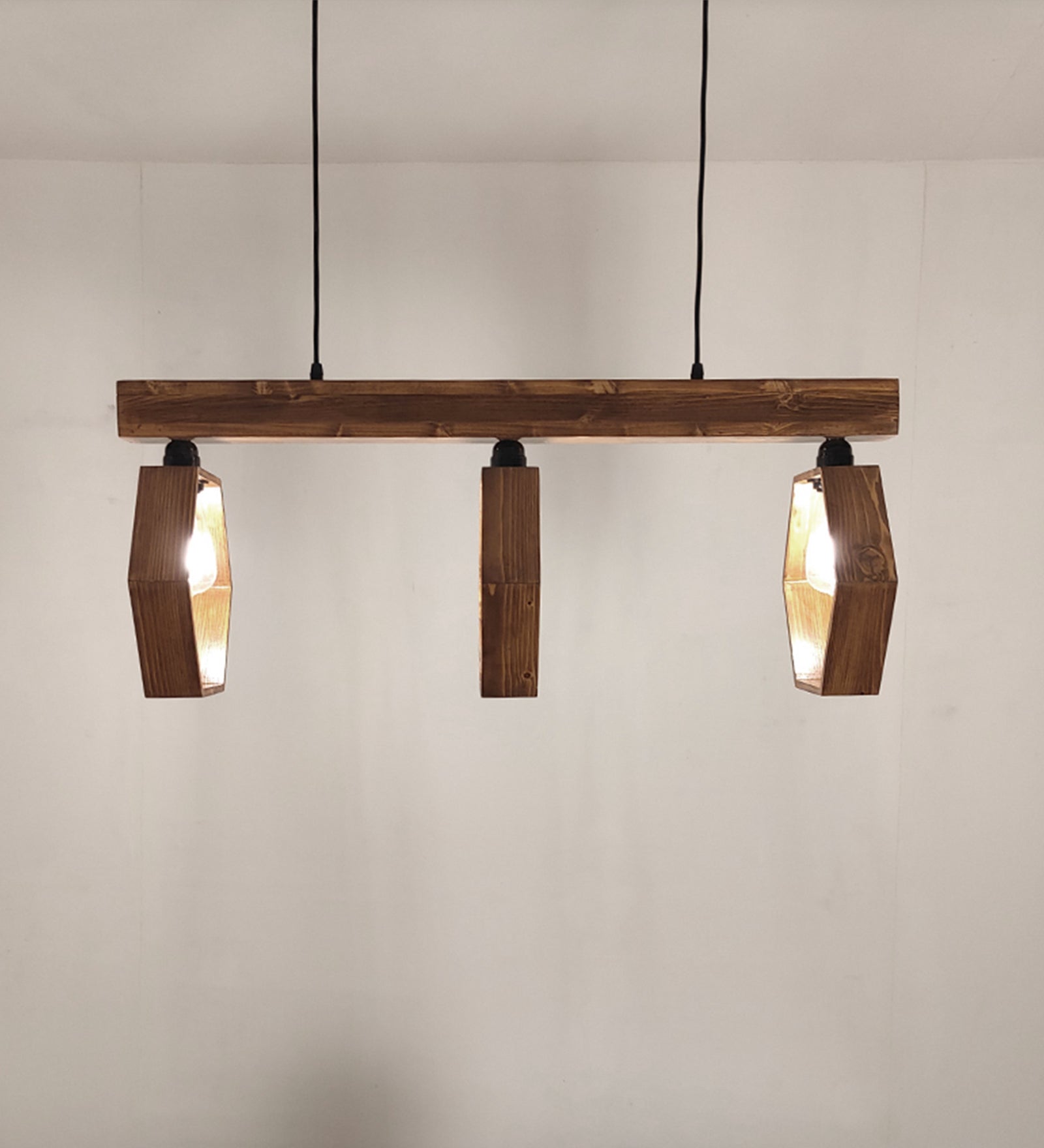 Hexagram Brown 3 Series Hanging Lamp