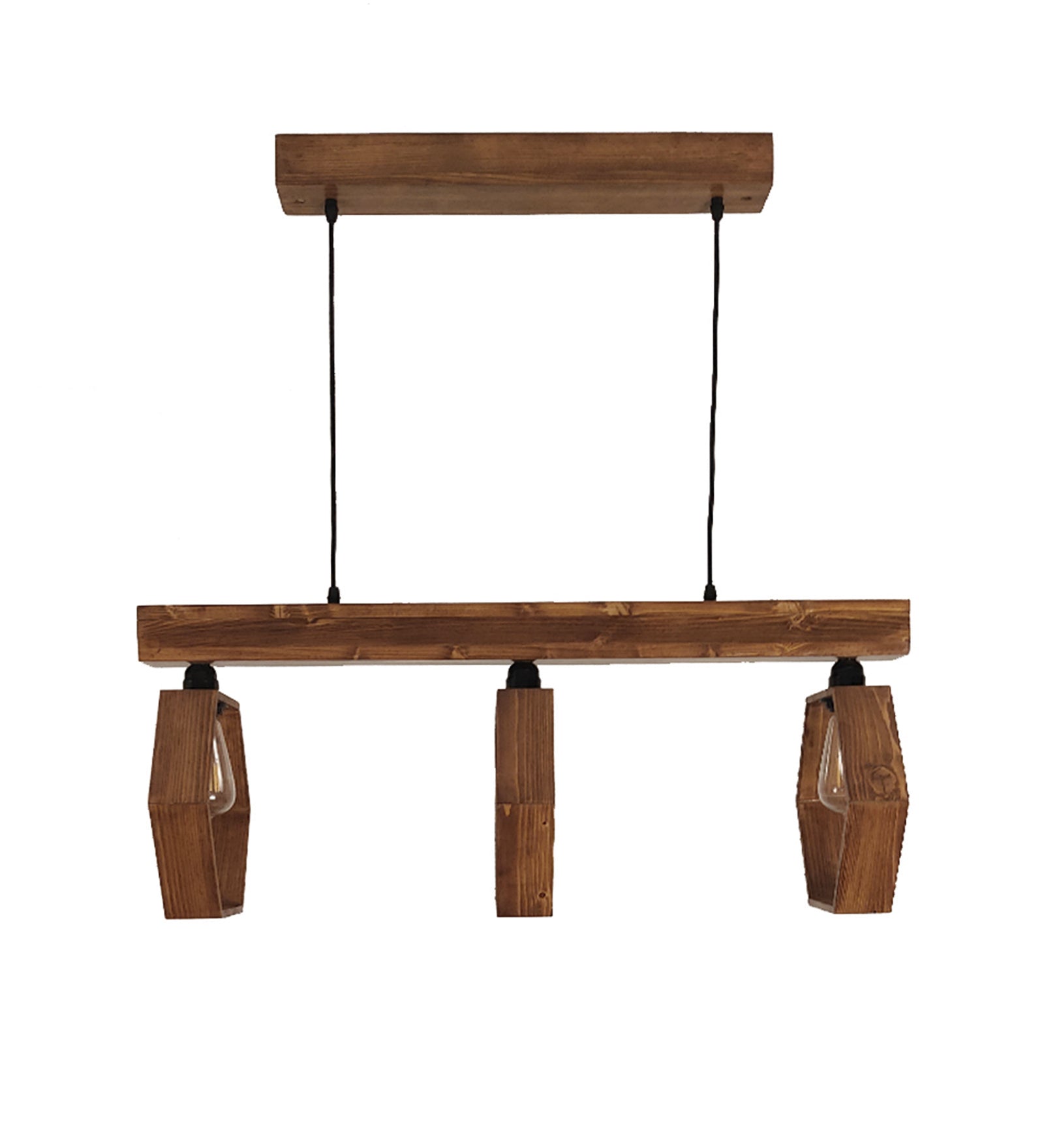 Hexagram Brown 3 Series Hanging Lamp