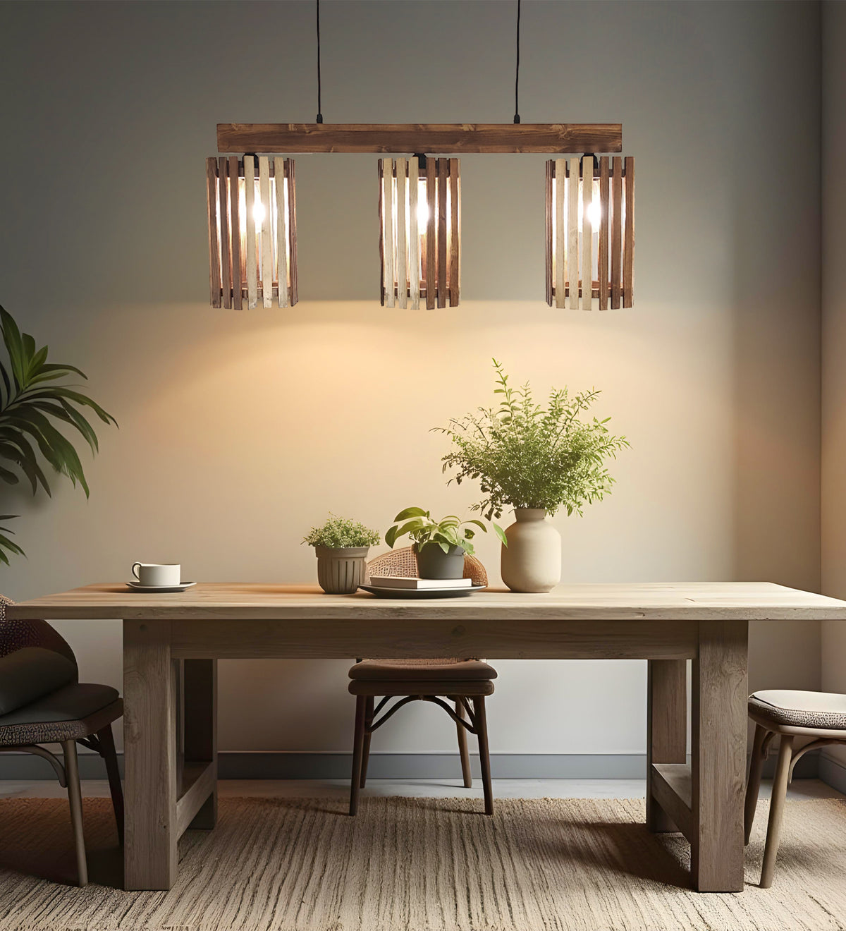 Hexar Brown 3 Series Hanging Lamp