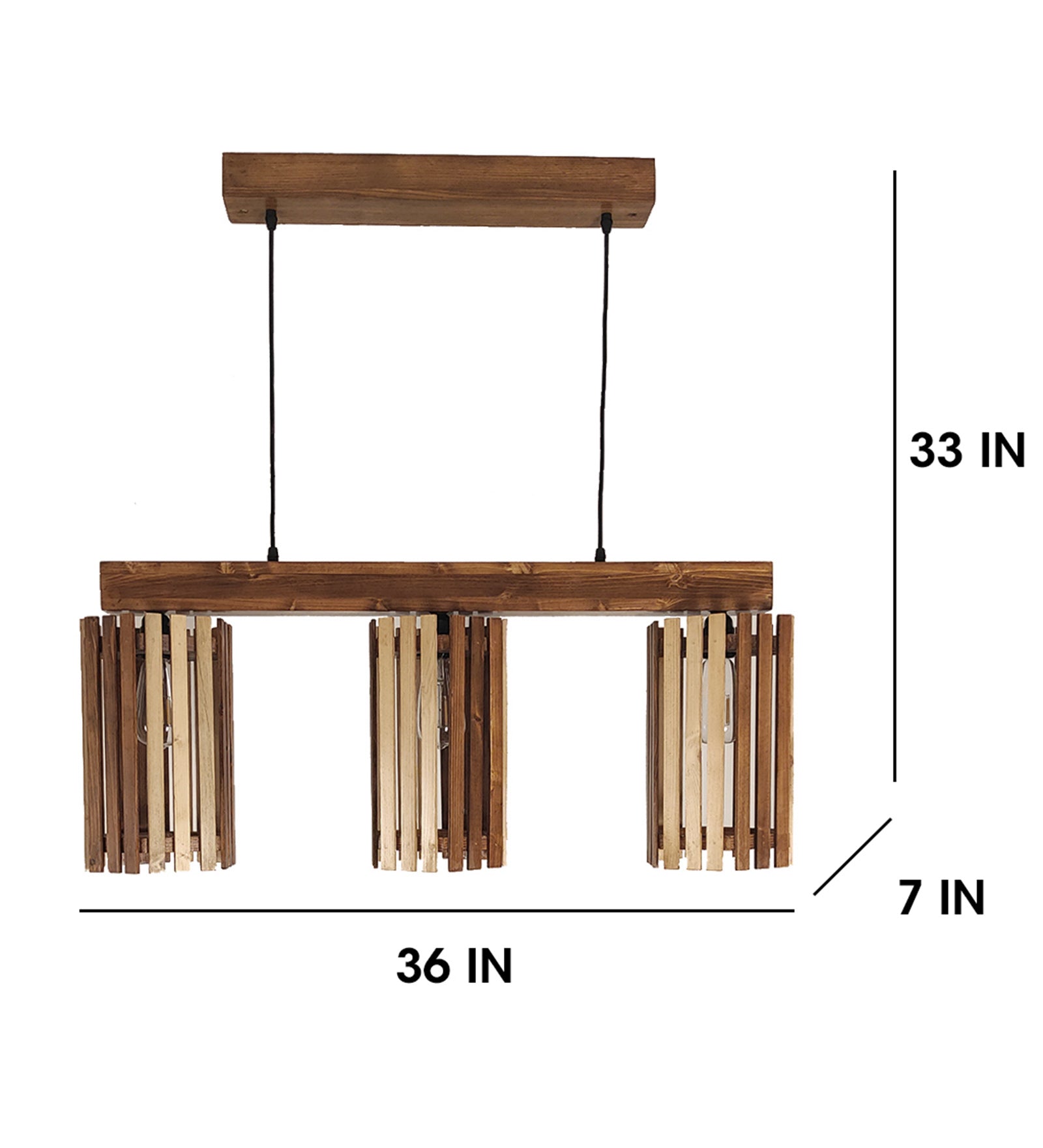 Hexar Brown 3 Series Hanging Lamp