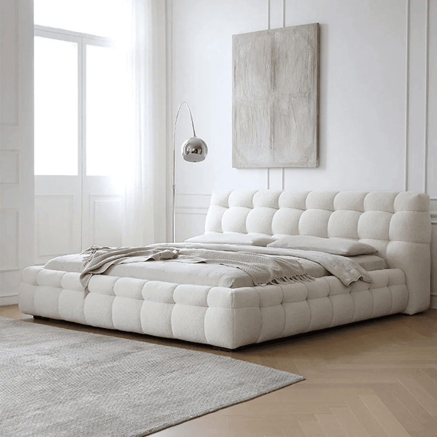 Soft boucle on a sturdy frame