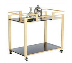 Two Tier Steel Serving Cart